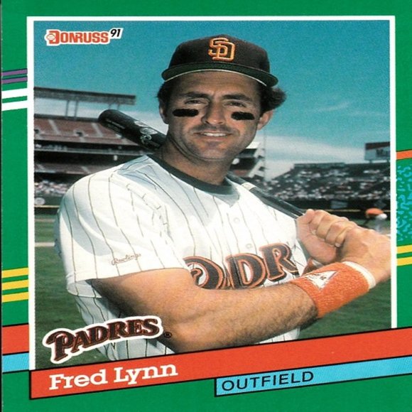 Fred Lynn (San Diego Padres) 1990 Donruss '91 Series MLB Card - Card Number 673 - Picture 1 of 2